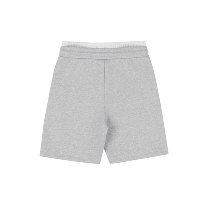 Double Waistband Shorts - Heather Grey