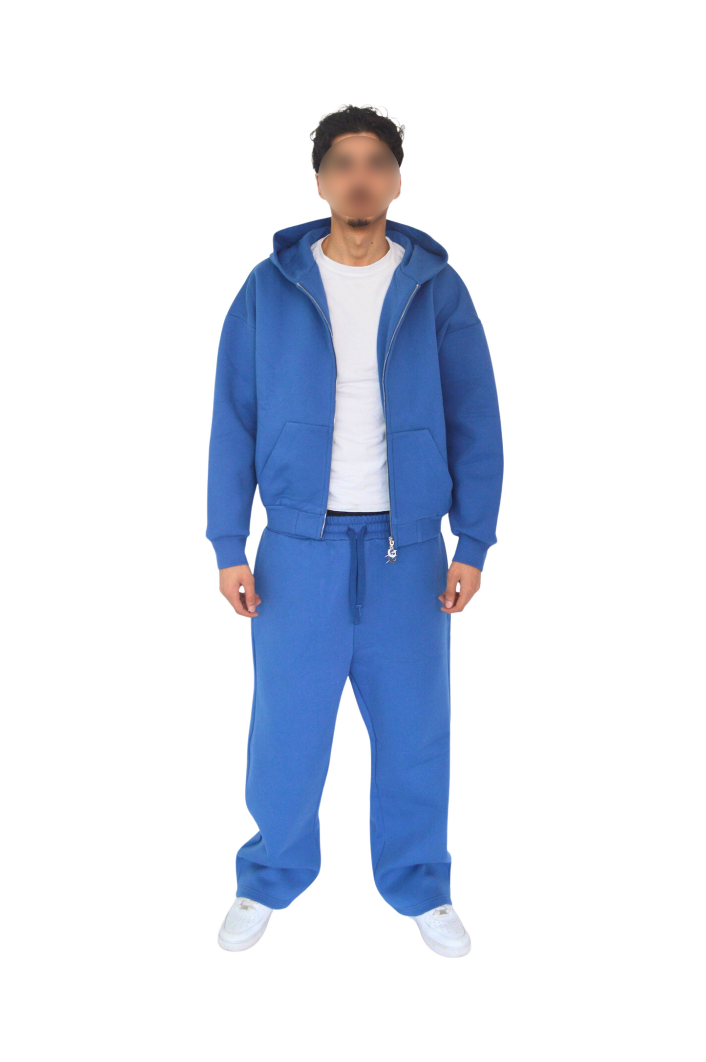 Cloud Zip-up Hoodie - Cobalt Blue