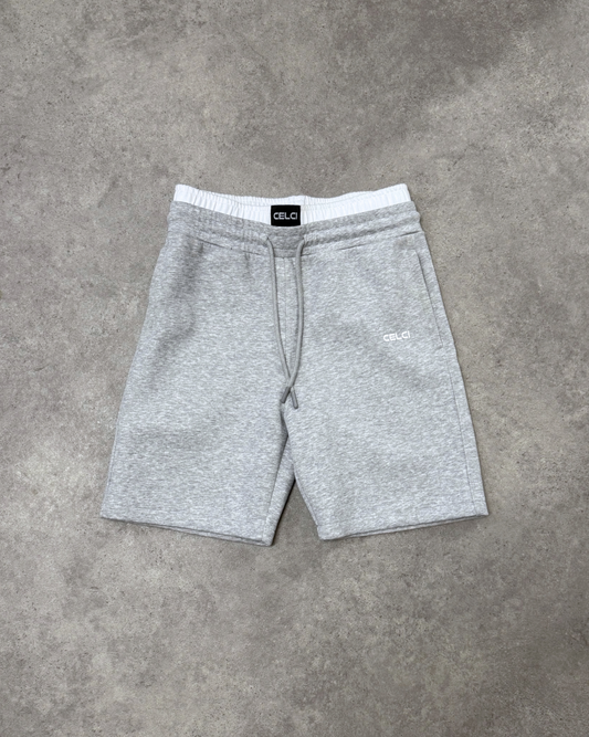 Heather Grey Double Waistband Shorts