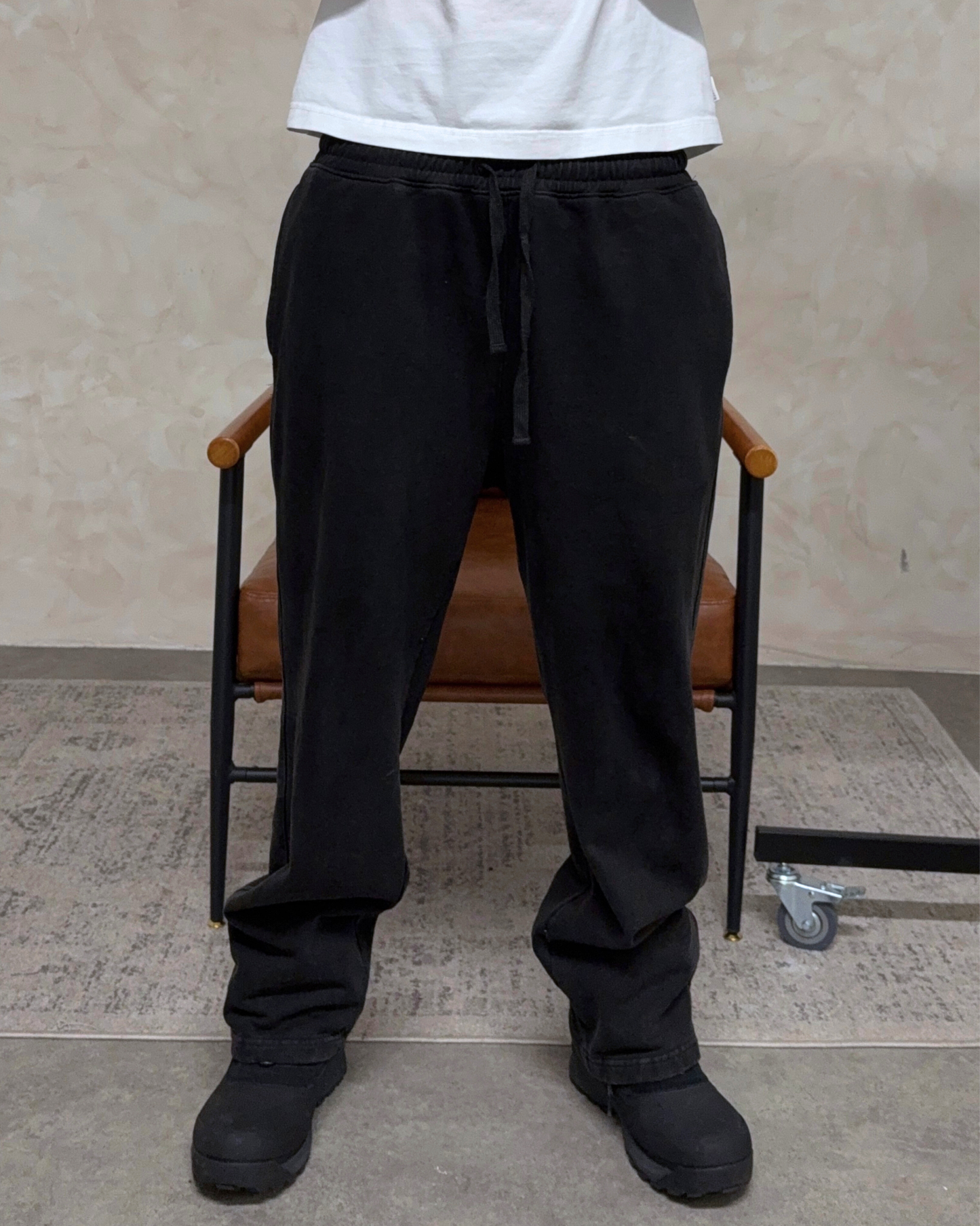Vintage Washed Joggers - Black