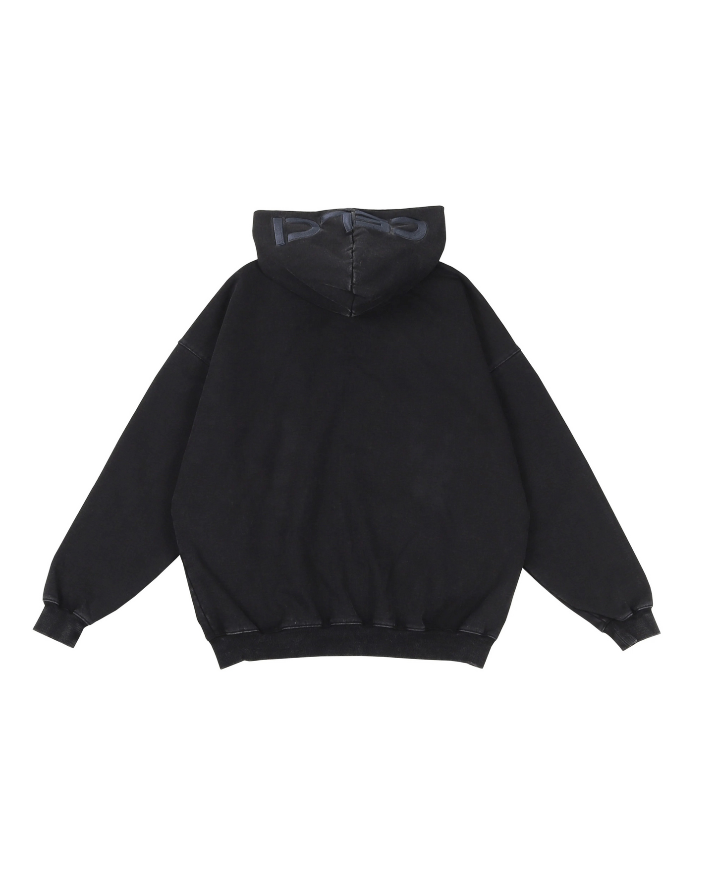 Vintage Black Washed Zip Up Hoodie