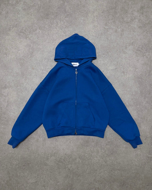 Cloud Zip up Hoodie - Cobalt Blue