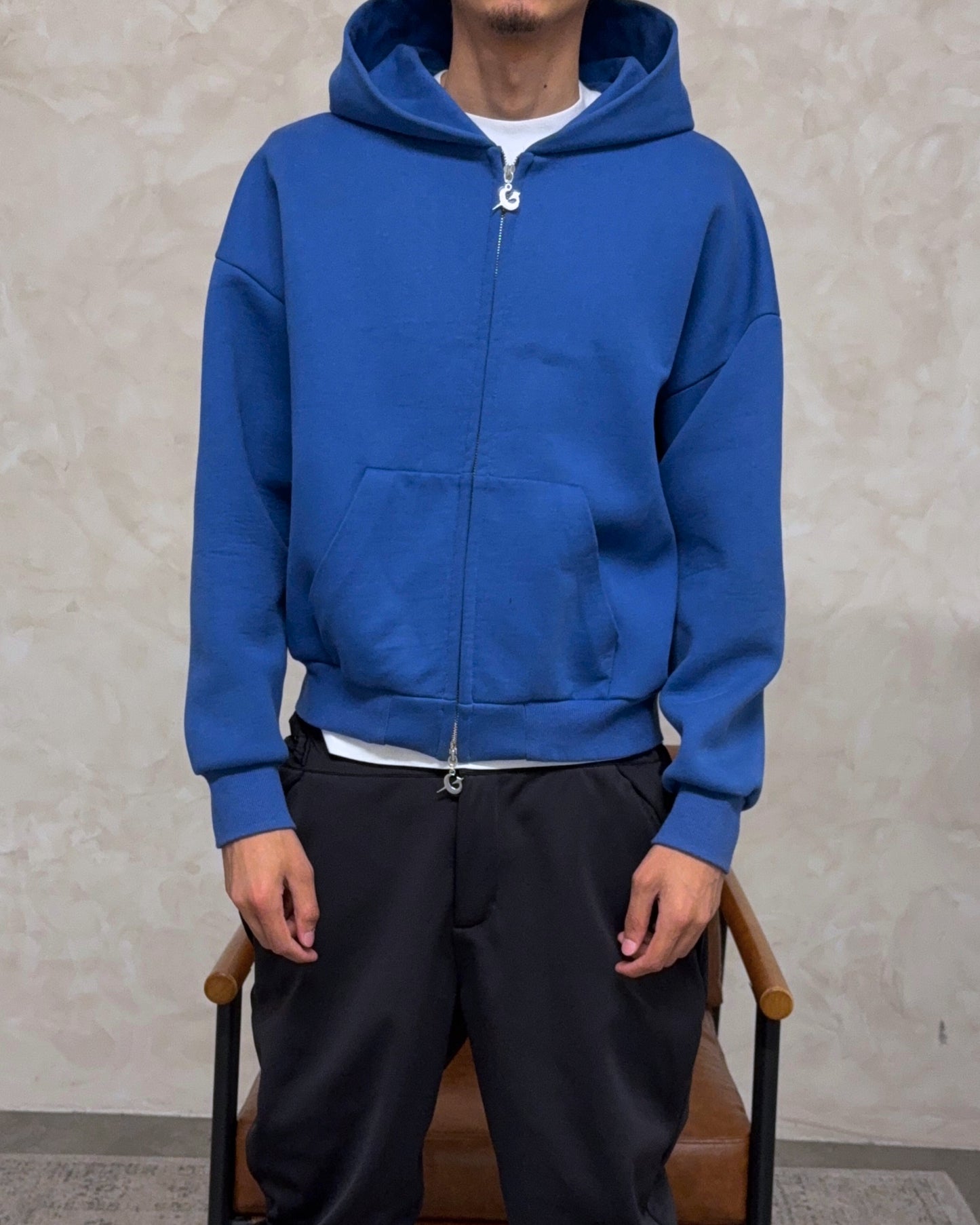 Cloud Zip up Hoodie - Cobalt Blue