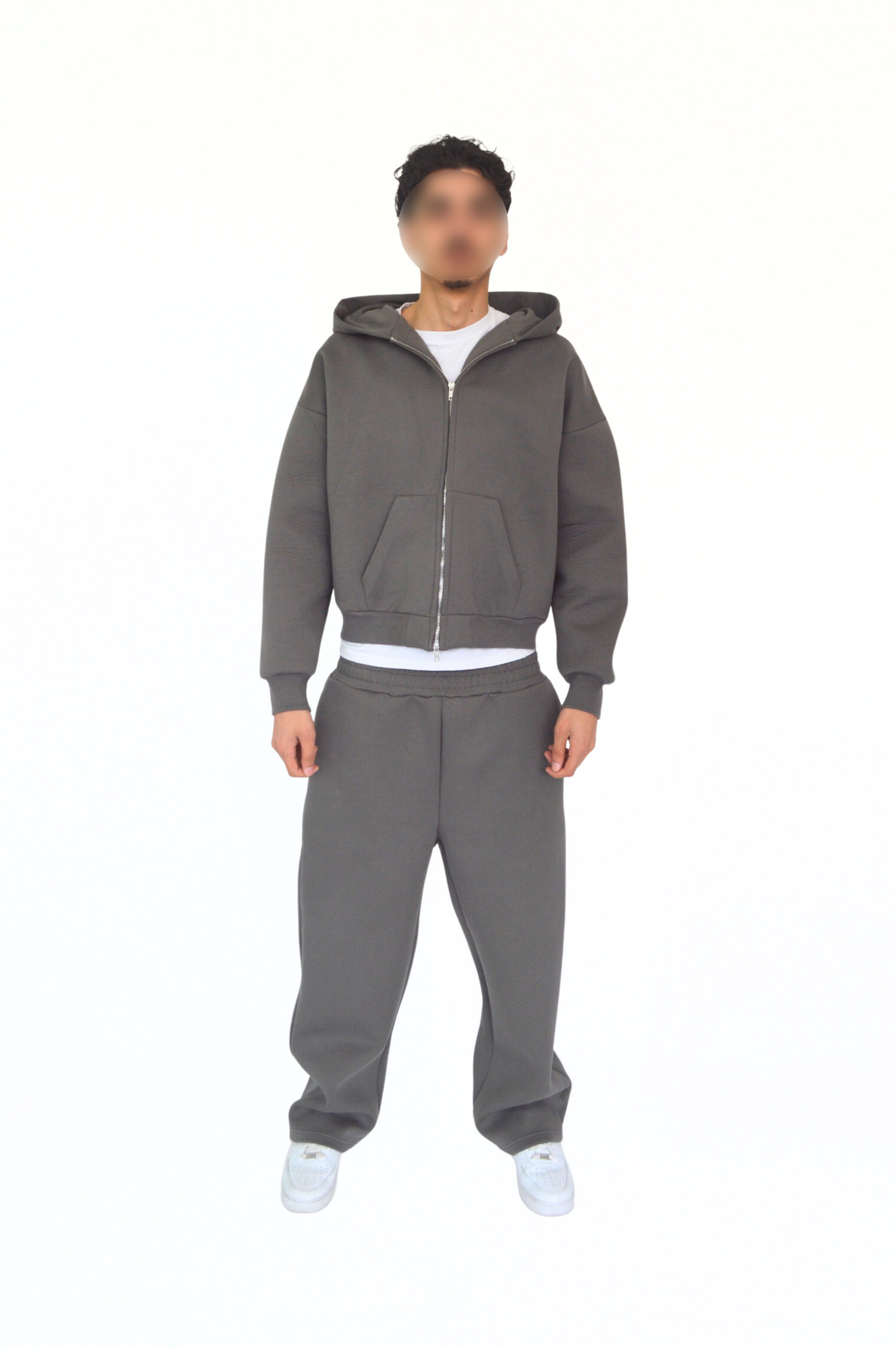 Cloud Zip Up Hoodie - Clay Grey