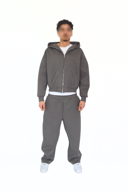 Cloud Zip Up Hoodie - Clay Grey