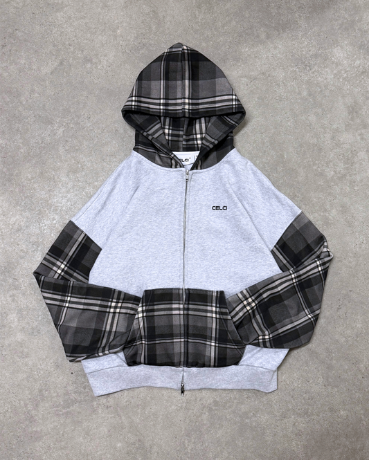Plaid Zip up Hoodie